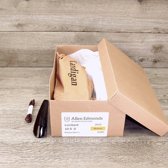 Allen Edmonds LOMBARD 10.5 D Walnut * add $15 Cedar Trees - Picture 10 of 13